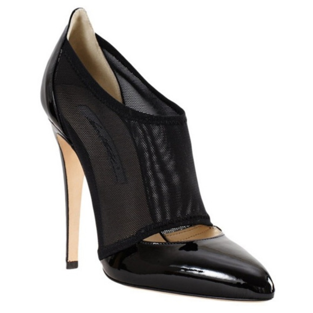 Brian Atwood Black Mesh Heels